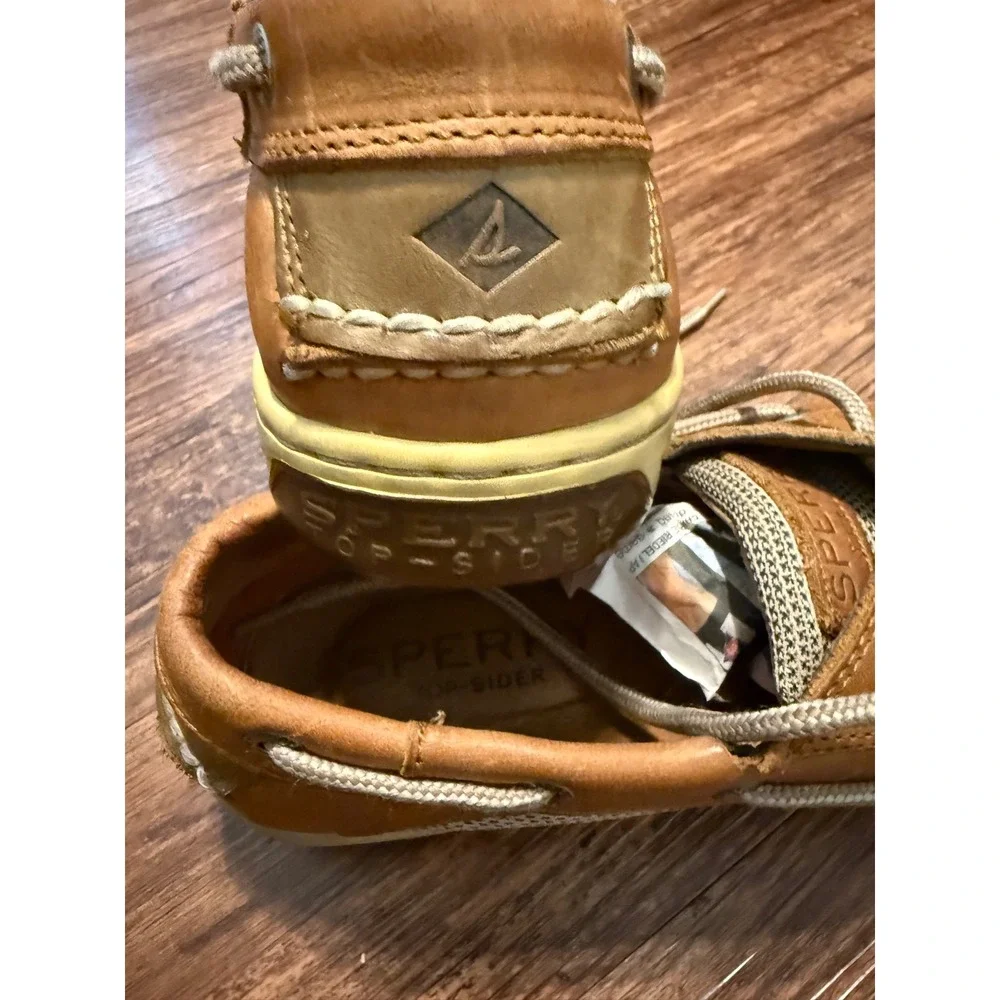 Sperry Top-Sider Billfish Mens 9.5M Tan Leather Mesh Boat Shoes 0799320 Loafers